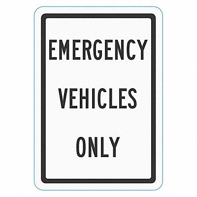 LYLE T11813EG12x18 Emergency Vehicle Parking Sign 18 x 12