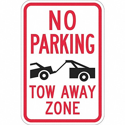 LYLE T11052DG12x18 Tow Zone No Parking Sign 18 x 12