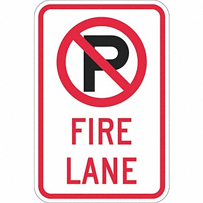 LYLE T11056EG12x18 Fire Lane Parking Sign 18 x 12