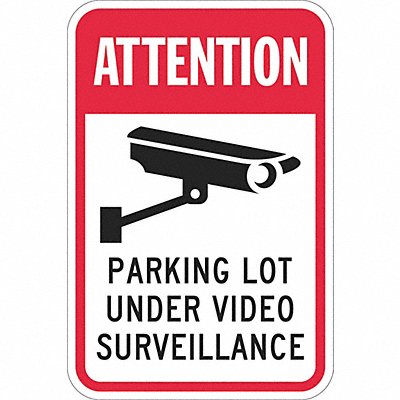 LYLE T11088DG12x18 Parking Lot Surveillance Sign 18 x 12