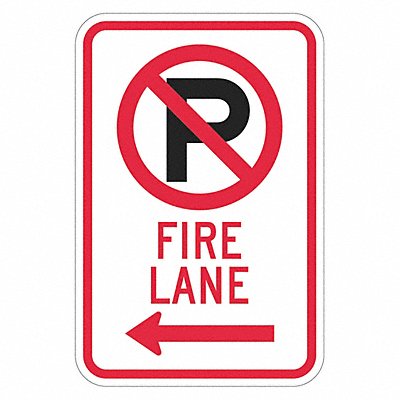 LYLE T12816EG12x18 Fire Lane Parking Sign 18 x 12