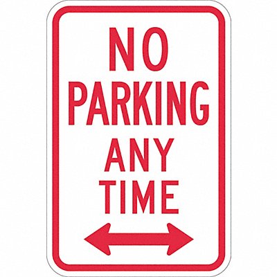 LYLE T11060DG12x18 No Parking Any Time Sign 18 x 12