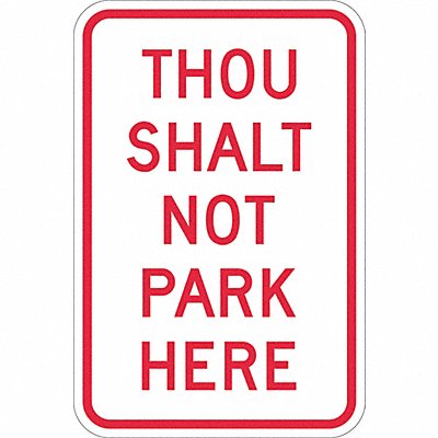 LYLE T11148EG12x18 Church Parking Sign 18 x 12