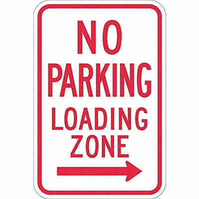 LYLE T11175EG12x18 No Parking Loading Zone Sign 18 x 12