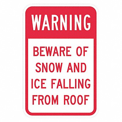 LYLE T11401HI12x18 Reflective Icy Conditions Warn Sign 18x12in