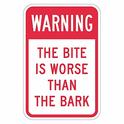 LYLE T11442HI12x18 Reflective Guard Dog Warning Sign 18x12in