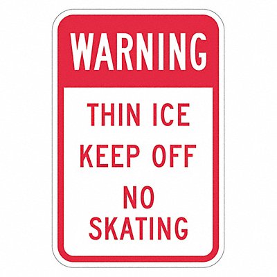 LYLE T11443DG12x18 Reflective Accdnt Prevent Warn Sign 18x12in