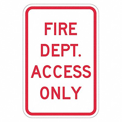 LYLE T11822HI12x18 Reflective Fire Connection Sign 18x12in Alum