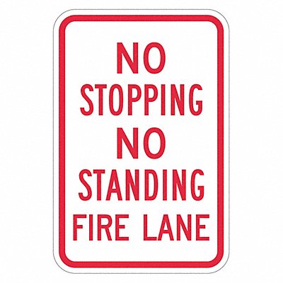 LYLE T11842HI12x18 Fire Lane No Parking Sign 18 x 12