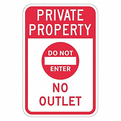 LYLE T11928EG12x18 Do Not Enter Traffic Sign 18 x 12