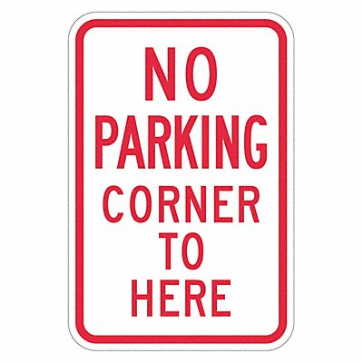 LYLE T12925DG12x18 No Parking Here To Corner Sign 18 x 12