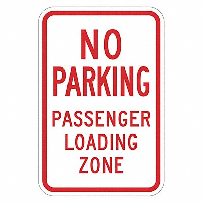 LYLE T13021DG12x18 Loading Zone No Parking Sign 18 x 12