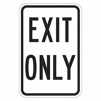 LYLE T16208EG12x18 Exit Only Parking Sign 18 x 12