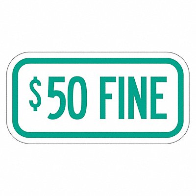 LYLE T12064EG12x6 Fine Supplemental Parking Sign 6 x 12