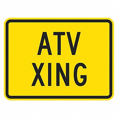 LYLE T11547EG18x12 ATV Crossing Traffic Sign 12 x 18
