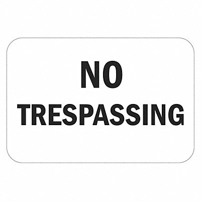 LYLE T13094EG18x12 Reflective No Trespassing Sign 12x18in Alum