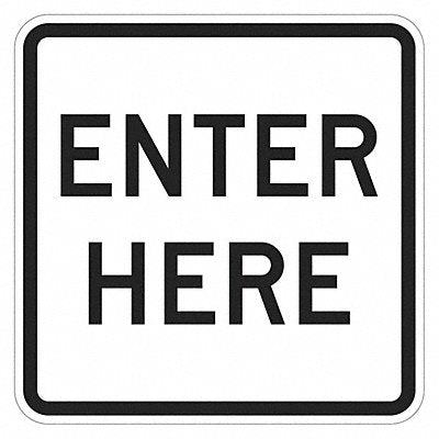LYLE T11890EG18x18 Enter Sign For Parking Lots 18 x 18