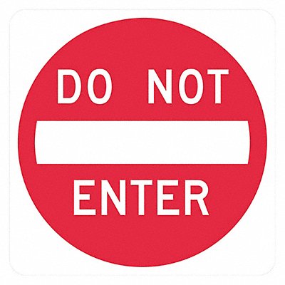 LYLE T11090EG24x24 Do Not Enter Traffic Sign 24 x 24