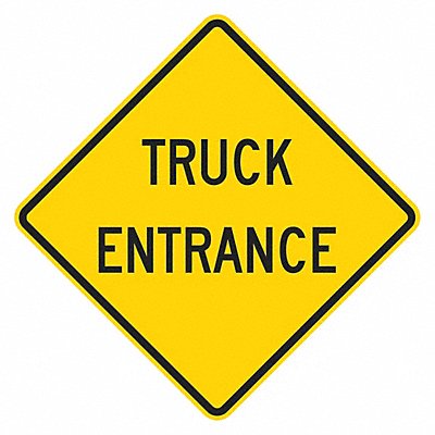 LYLE T11936EG24x24 Truck Entrance Traffic Sign 24 x 24