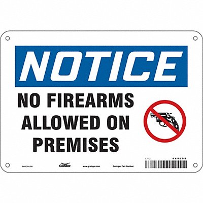 CONDOR 449L96 Safety Sign 7 in x 10 in Vinyl