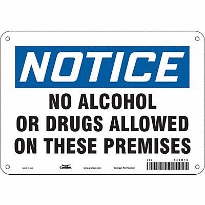 CONDOR 449M15 Safety Sign 7 in x 10 in Vinyl