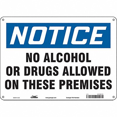CONDOR 449M16 Safety Sign 10 in x 14 in Vinyl
