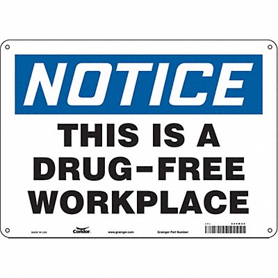 CONDOR 449M20 Safety Sign 10 in x 14 in Polyethylene