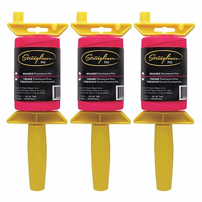 STRINGLINER 25462 Mason s Line Reel FluorPink 500 PK3