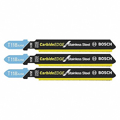 BOSCH T118AHM3 Jig Saw Blade Carbide Tipped PK3