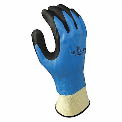 SHOWA 477XL09 Coated Gloves Black/Blue/White XL PR