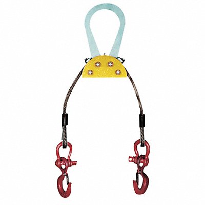 CALDWELL 5289 Wire Rope Sling 9 ft L 16000 lb Load Cap