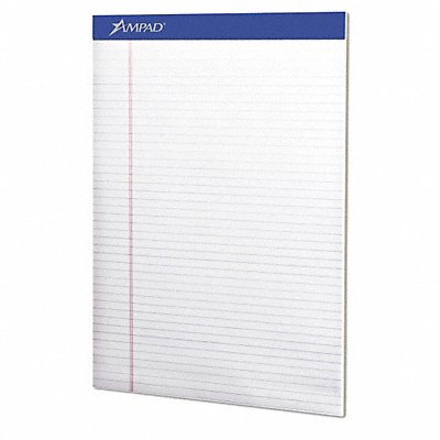 AMPAD 20315 Narrow Rule Pad Letter White PK4