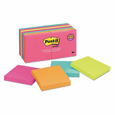POST-IT 65414AN Pad Post-It Note3 x3 Neon PK14