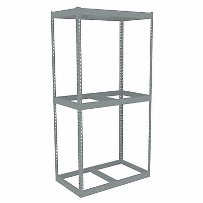 TENNSCO ZLE74818S3 Boltless Shelving 18x84x48in Strtr