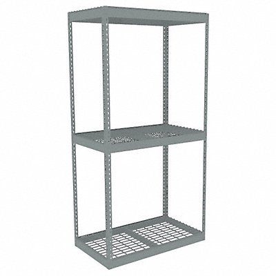 TENNSCO ZLE74224S3W Boltless Shelving 24x84x42in Strtr