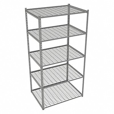 TENNSCO ZA74230S5W Boltless Shelving 30x84x42in Strtr