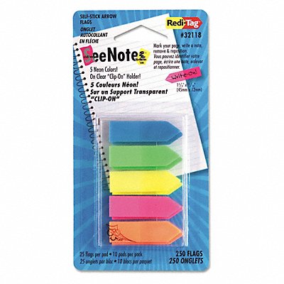 REDI-TAG 32118 Flag Page Arrow Ast PK250