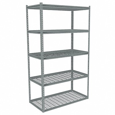 TENNSCO ZB74224S5W Boltless Shelving 24x84x42in Strtr