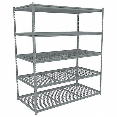 TENNSCO ZB77248S5W Boltless Shelving 48x84x72in Strtr