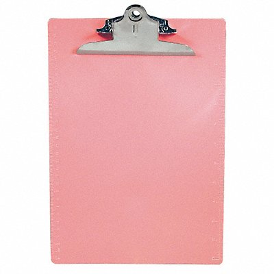 GRAINGER 21800 Clipboard Letter Size Plastic Pink