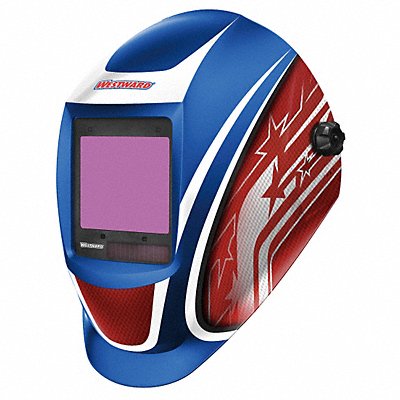 WESTWARD 44R228 Auto Dark Weld Hlmt 5-8/9-13 Blu/Rd/Wht