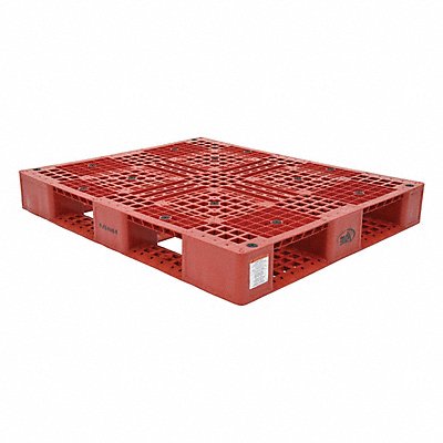 VESTIL PLP24840RED Red Plastic Pallet 6000 lb 48 x 40