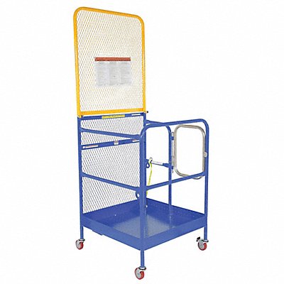 VESTIL WP3636CA84B Rolling Work Platform Blue 1 000 lb