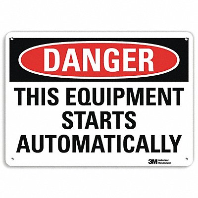 LYLE U11063NP14X10 Danger Sign 10 inx14 in Plastic
