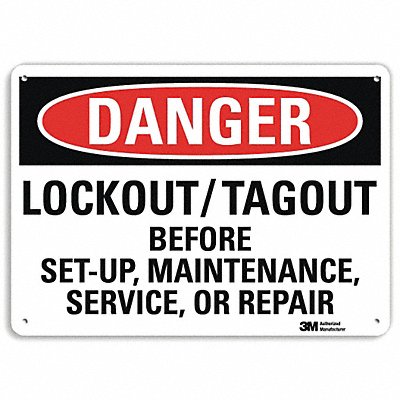 LYLE U11071NP10X7 Danger Sign 7 inx10 in Plastic