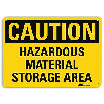 LYLE U11064NA14x10 Caution Sign 10 inx14 in Aluminum