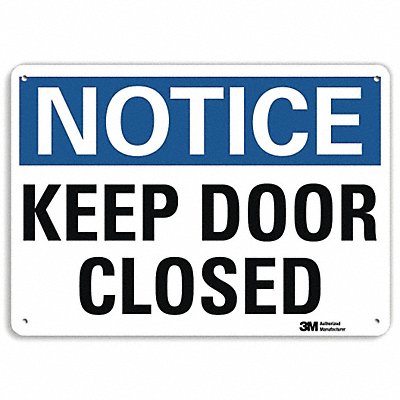LYLE U11068NA14x10 Notice Sign 10 in x 14 in Aluminum