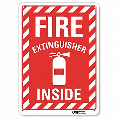LYLE U11060NP10X14 Fire Extinguisher Sign 14inx10in Plastic