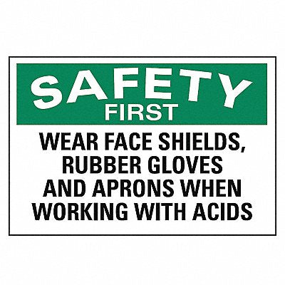 LYLE U71271NP14X10 Safety Sign 10 in x 14 in Plastic