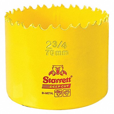 STARRETT DCH0234G Bi-Metal Deep Cut Hole Saw 2-3/4 70mm